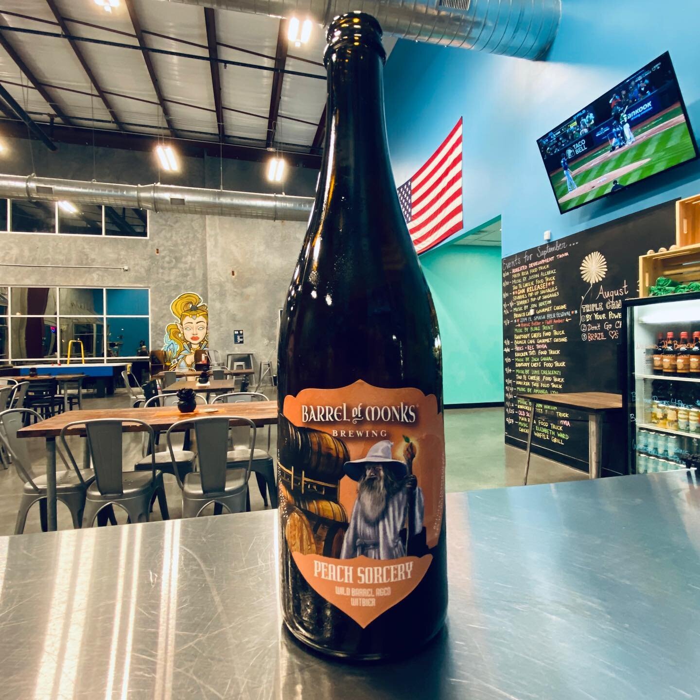 Here&rsquo;s the real deal.  Opened our last @barrelofmonks Peach Sorcery bottle at a beer share last night.  It blew everyone away.  This brewery makes phenomenal beers and we&rsquo;re honored to call them friends.